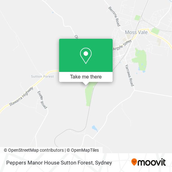 Peppers Manor House Sutton Forest map
