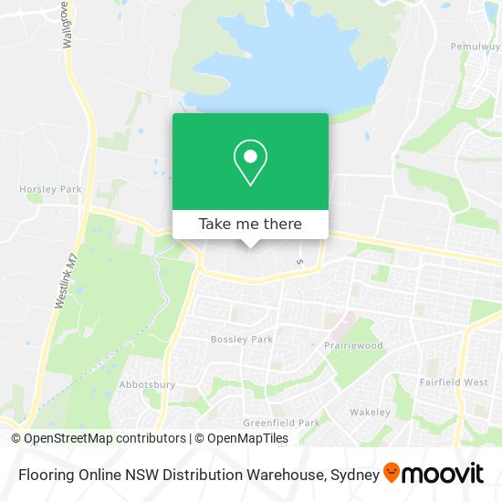 Flooring Online NSW Distribution Warehouse map