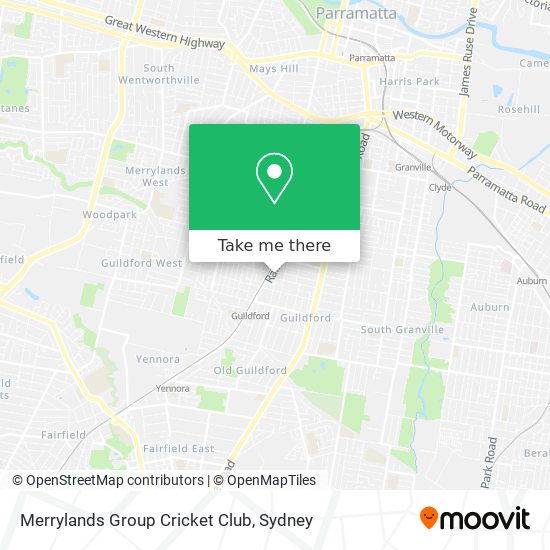 Mapa Merrylands Group Cricket Club