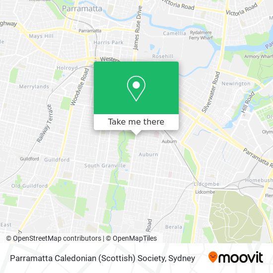 Mapa Parramatta Caledonian (Scottish) Society
