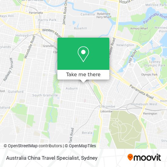 Australia China Travel Specialist map