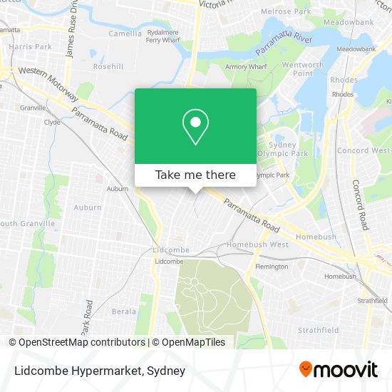 Lidcombe Hypermarket map