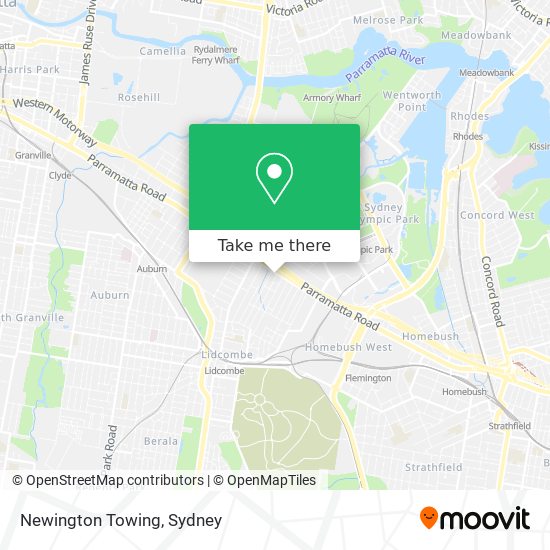 Newington Towing map