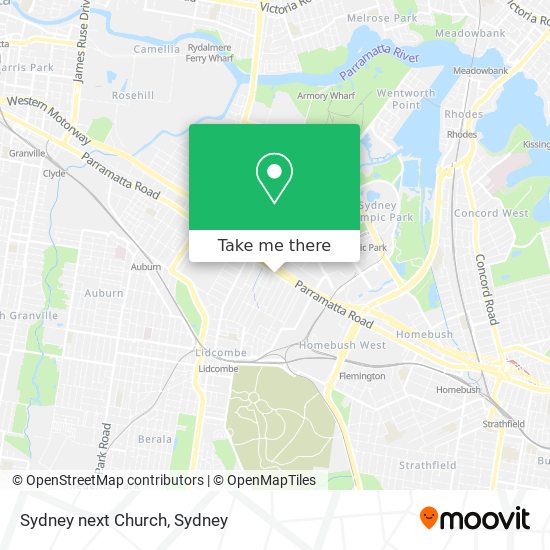 Sydney next Church map