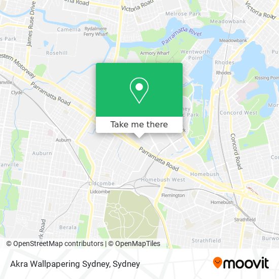 Akra Wallpapering Sydney map