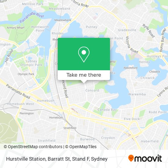 Hurstville Station, Barratt St, Stand F map