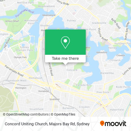 Concord Uniting Church, Majors Bay Rd map