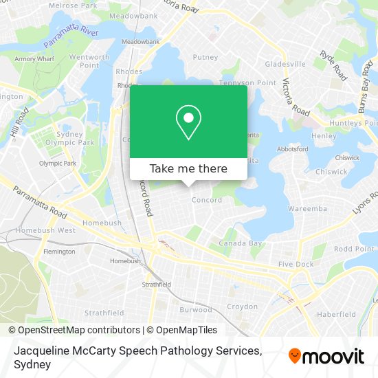 Jacqueline McCarty Speech Pathology Services map