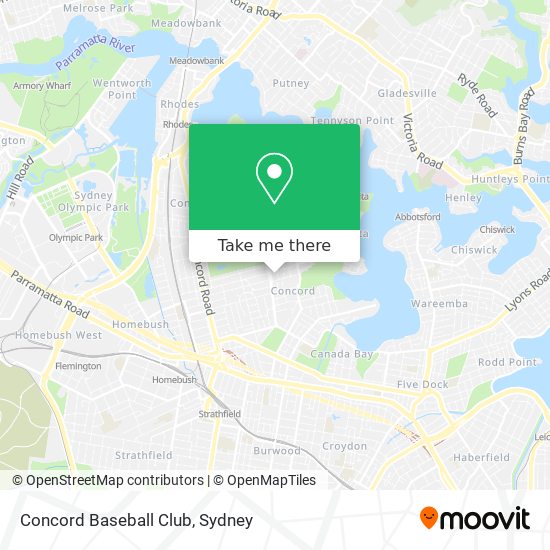 Concord Baseball Club map