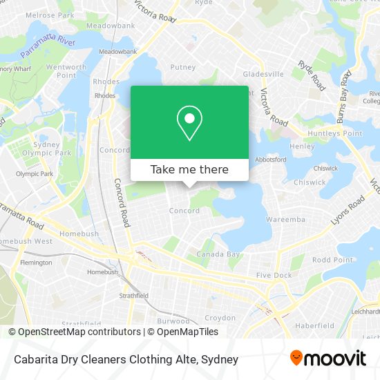 Mapa Cabarita Dry Cleaners Clothing Alte
