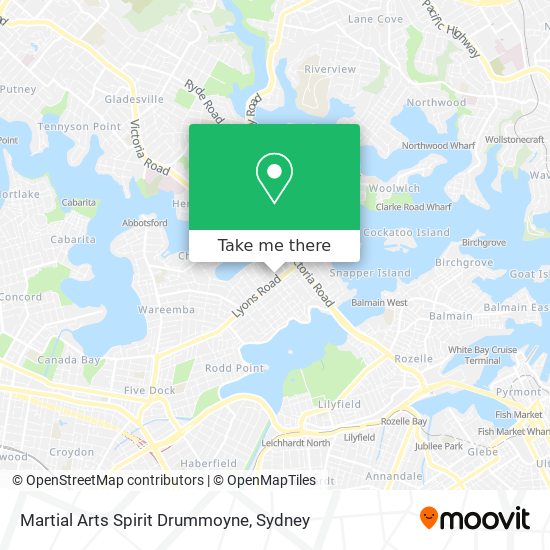 Martial Arts Spirit Drummoyne map