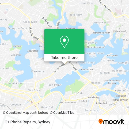 Oz Phone Repairs map