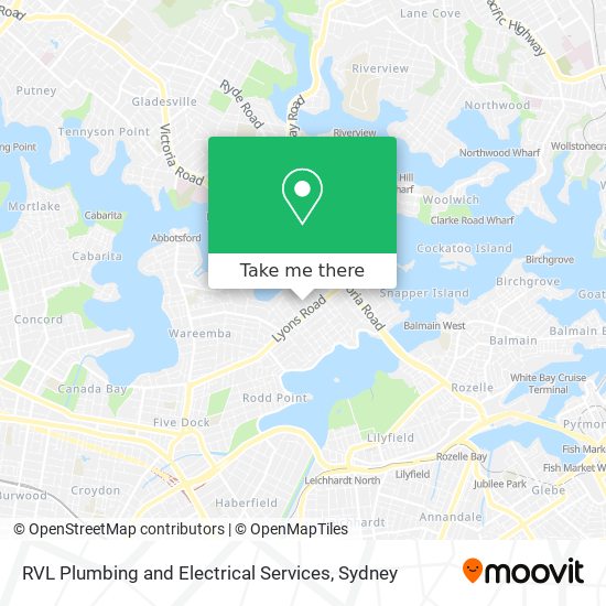 RVL Plumbing and Electrical Services map