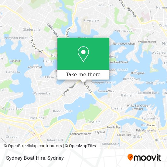 Sydney Boat Hire map
