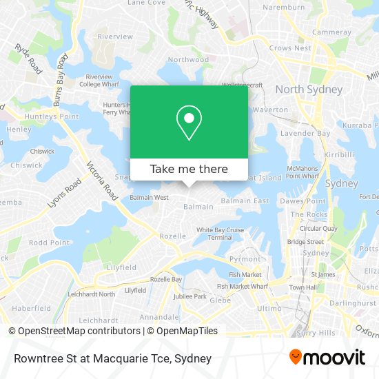 Rowntree St at Macquarie Tce map