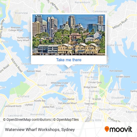Waterview Wharf Workshops map