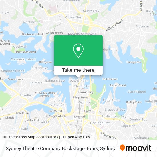 Sydney Theatre Company Backstage Tours map