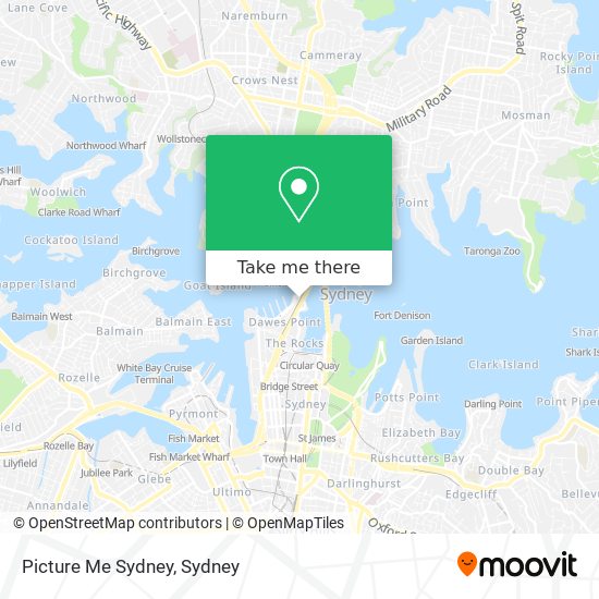 Picture Me Sydney map