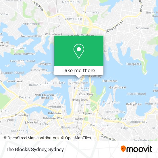 Mapa The Blocks Sydney