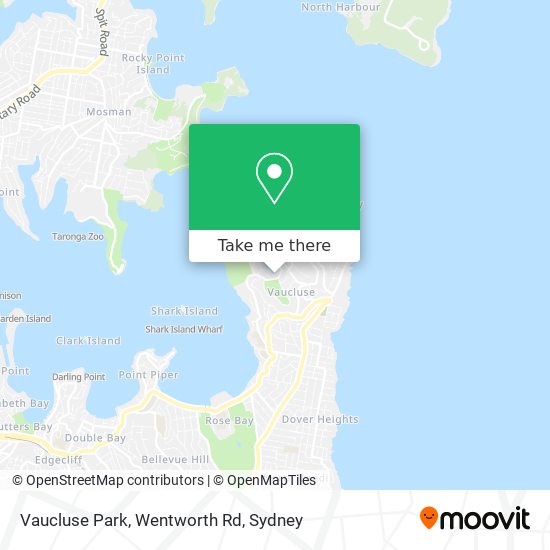 Mapa Vaucluse Park, Wentworth Rd