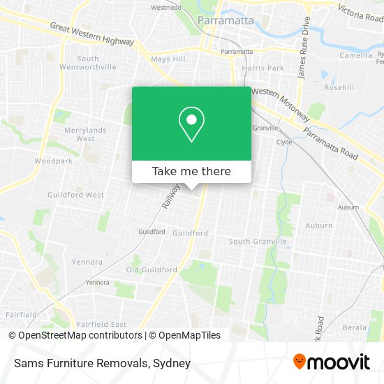 Mapa Sams Furniture Removals