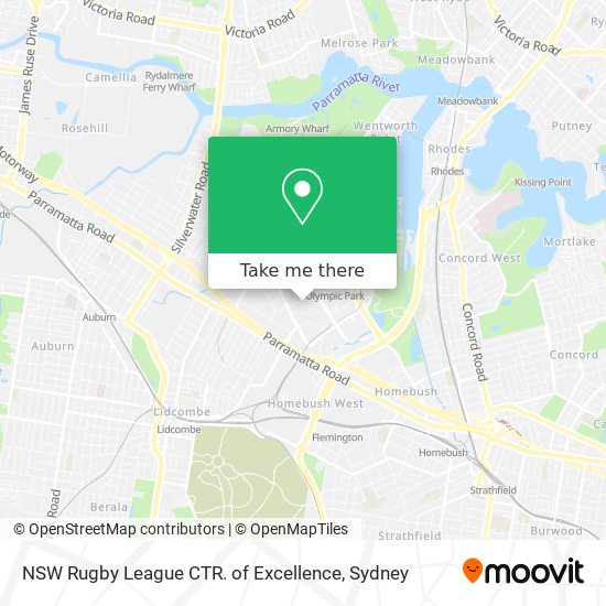 NSW Rugby League CTR. of Excellence map