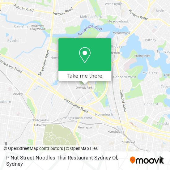 Mapa P'Nut Street Noodles Thai Restaurant Sydney Ol