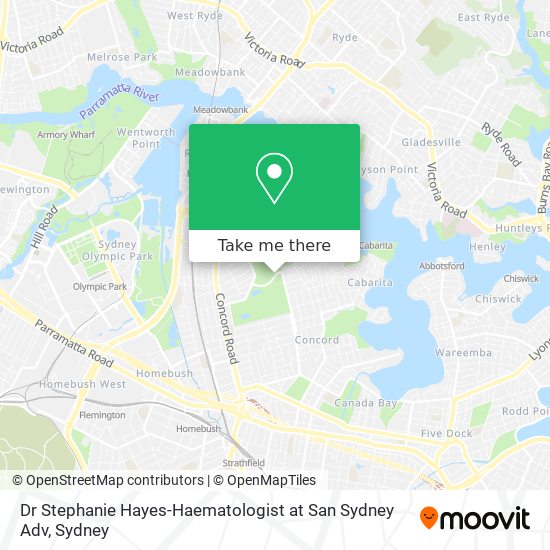 Dr Stephanie Hayes-Haematologist at San Sydney Adv map