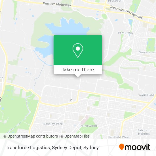 Mapa Transforce Logistics, Sydney Depot