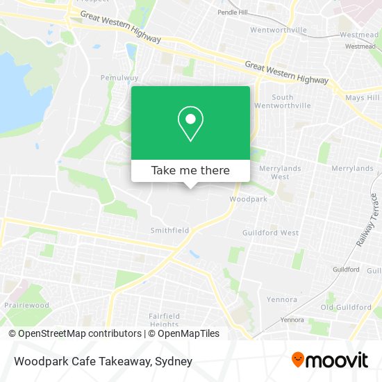 Woodpark Cafe Takeaway map