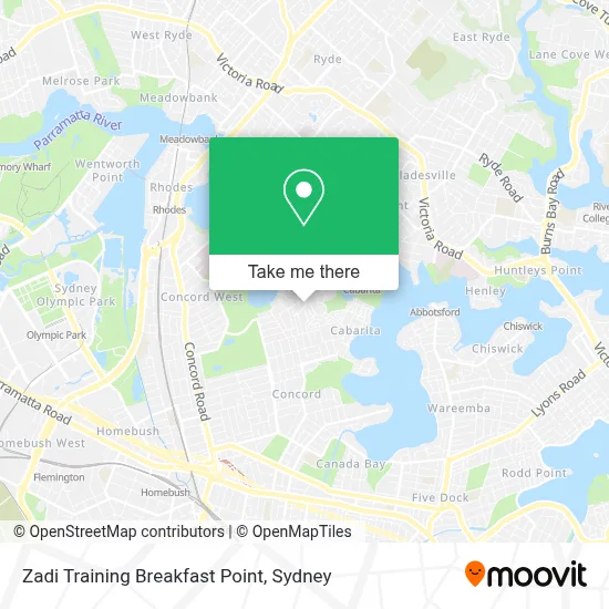 Mapa Zadi Training Breakfast Point
