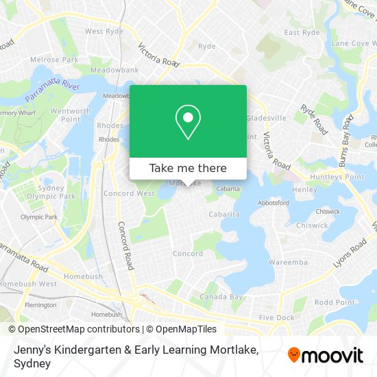 Mapa Jenny's Kindergarten & Early Learning Mortlake