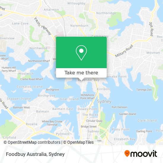 Mapa Foodbuy Australia