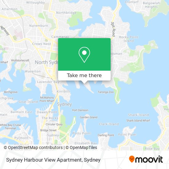 Mapa Sydney Harbour View Apartment