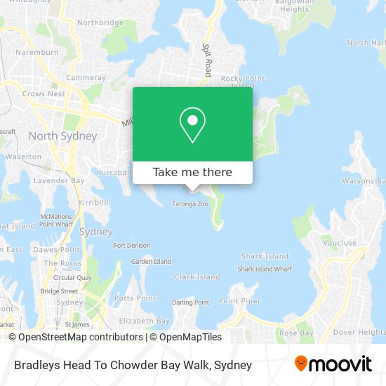 Bradleys Head To Chowder Bay Walk map