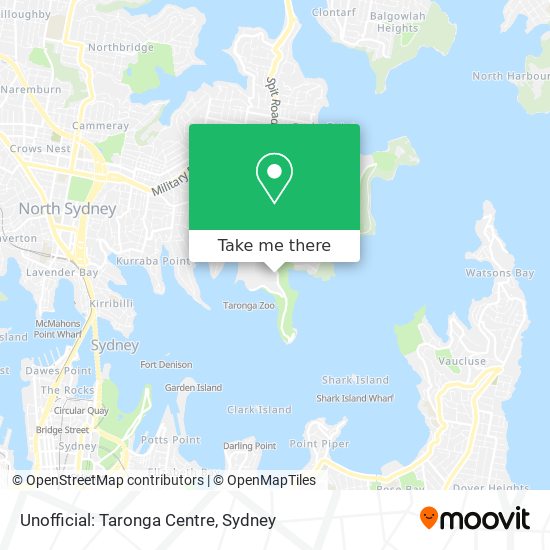 Mapa Unofficial: Taronga Centre