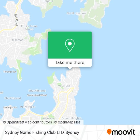 Mapa Sydney Game Fishing Club LTD