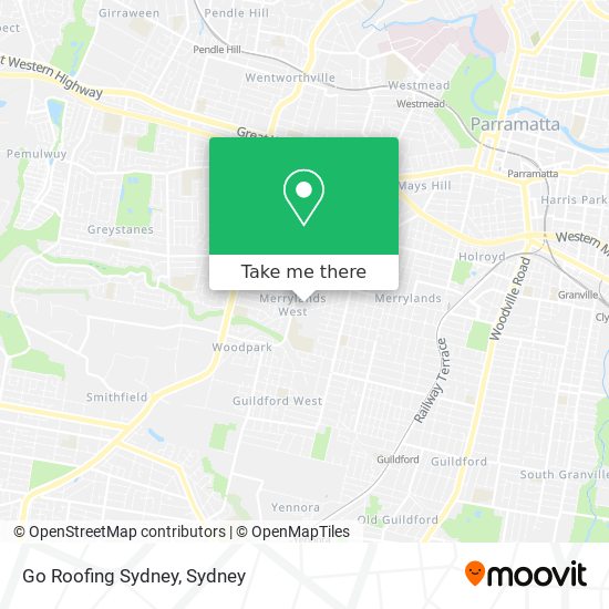 Go Roofing Sydney map