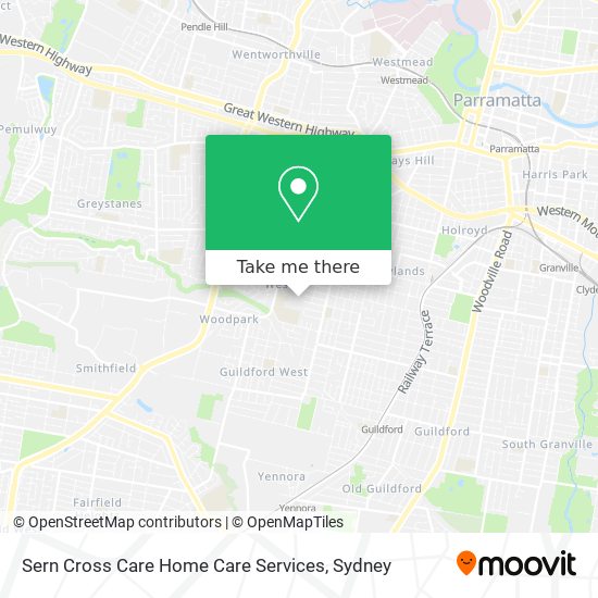 Mapa Sern Cross Care Home Care Services