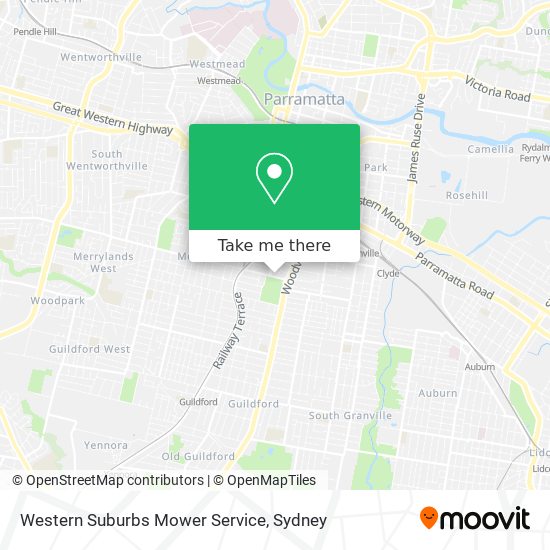 Mapa Western Suburbs Mower Service