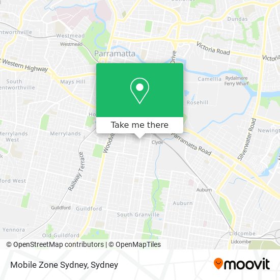 Mapa Mobile Zone Sydney