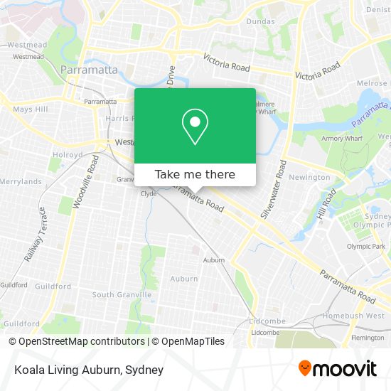 Koala Living Auburn map