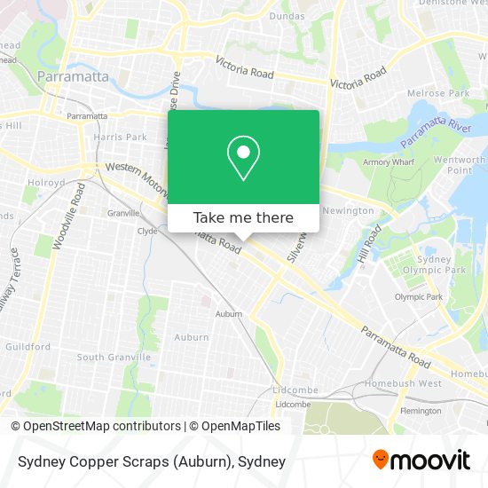 Mapa Sydney Copper Scraps (Auburn)