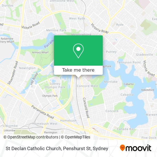 St Declan Catholic Church, Penshurst St map