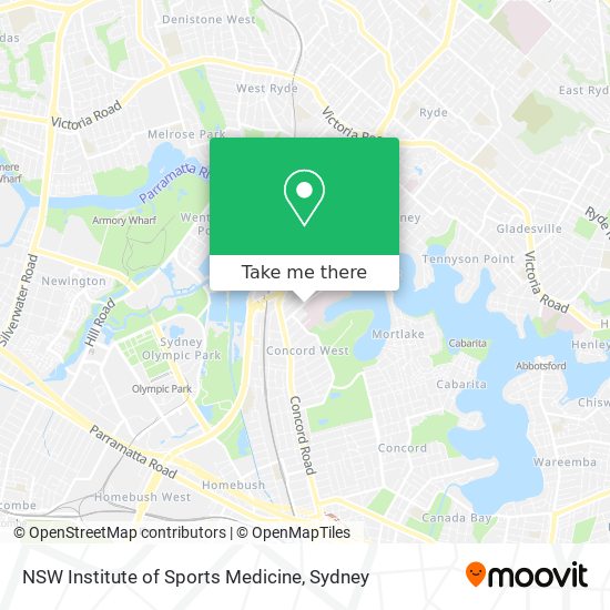 Mapa NSW Institute of Sports Medicine