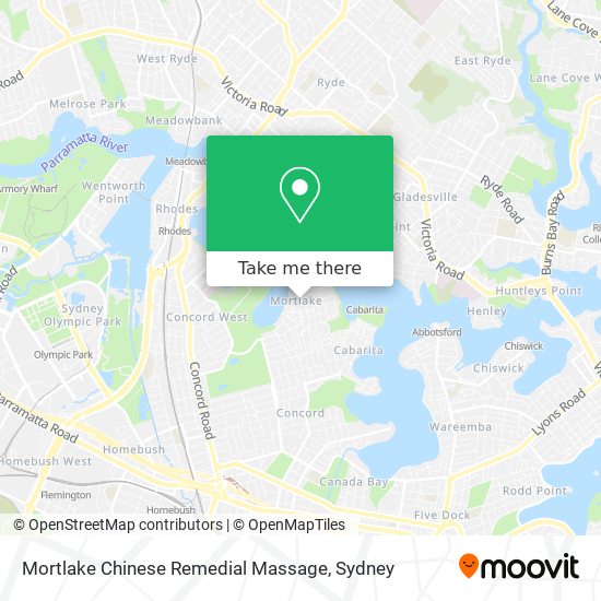 Mortlake Chinese Remedial Massage map