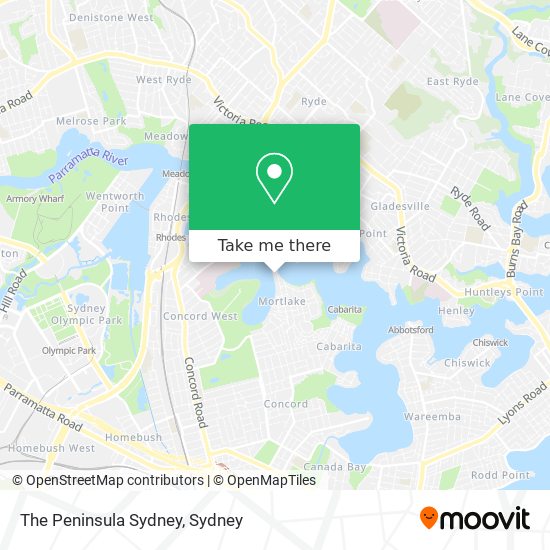 Mapa The Peninsula Sydney