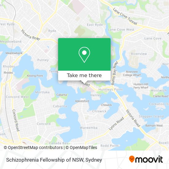 Schizophrenia Fellowship of NSW map