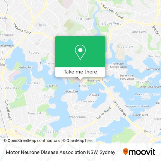 Motor Neurone Disease Association NSW map