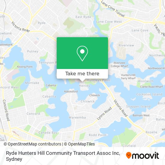 Ryde Hunters Hill Community Transport Assoc Inc map